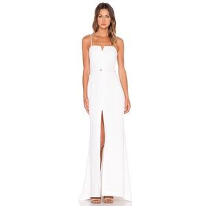 Halston Heritage Front Slit Column Gown